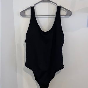 black one piece bathing suit